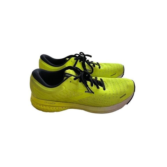 Brooks Ghost Mens Neon Green Lace Up Road Sneakers Athletic Running Shoes 11.5 - Picture 10 of 12